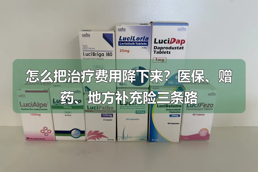 怎么把治疗费用降下来？医保、赠药、地方补充险三条路